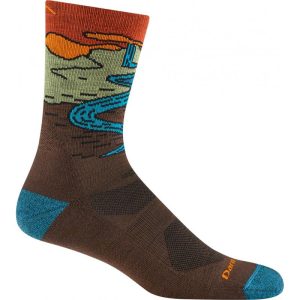 Darn Tough Chasing Waterfalls Micro Crew Lightweight With Cushion – (71° Nord) Earth